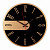 Часы 4041-004 Часы настенные прозрачные d=39 см открытая стрелка "Стиль черный" Рубин